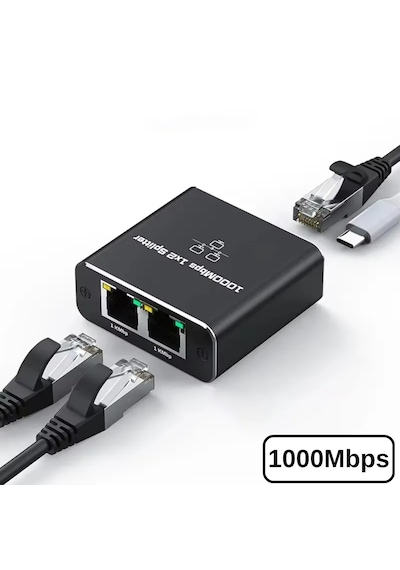 4925 Rj45 Ethernet Switch Splitter Gigabit 1000mbps 2 Port Çevirici Çoklayıcı Router