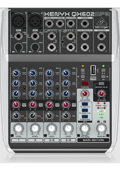 Behringer Qx602mp3 6 Kanal Analog Mikser