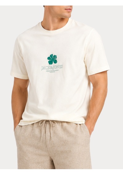Jack & Jones Jorhyeres Tee Ss Crew Neck Fst Ekru