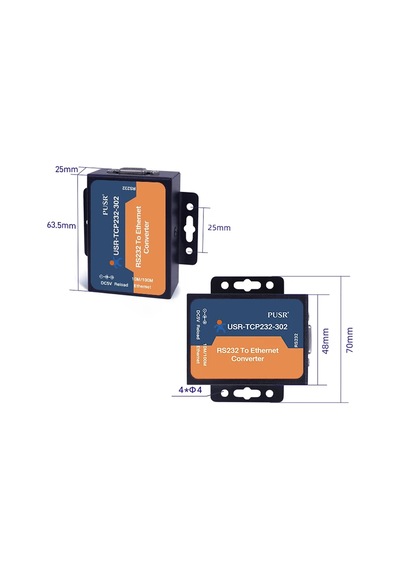 Usr-tcp232-302 Rs232 To Ethernet Çevirici Modül Metal Kutu Endüstriyel Tip Seri Port Sinyal Çevirici
