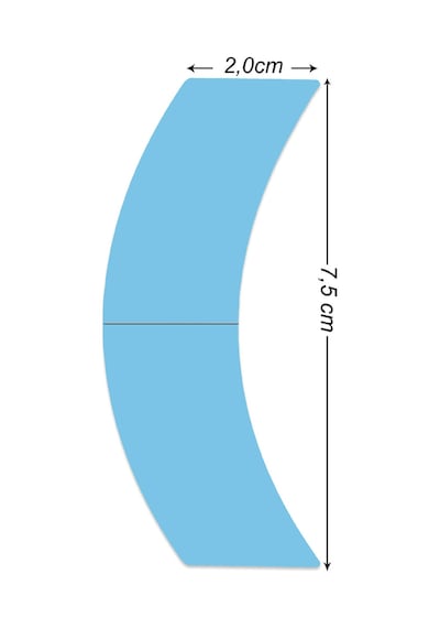 Truetape Performanceplus Mavi Protez Saç Bandı C Oval 2.0 CM x 7.5 CM