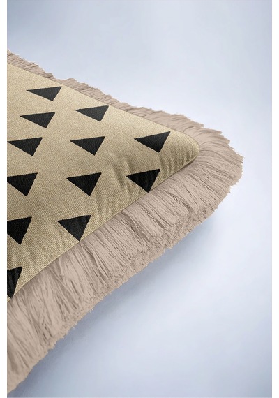 Geometrik Üçgen Saçaklı Yastık Kılıfı - Zigzag Etnik Bohem Bej Siyah Vizon Püsküllü Kırlent Kılıfı Gizli Sahil Nektar Geometrik Üçgen Saçaklı Yastık Kılıfı - Zigzag Etnik Bohem Bej Siyah Vizon Püsküllü Kırlent Kılıfı Gizli Sahil Nektar