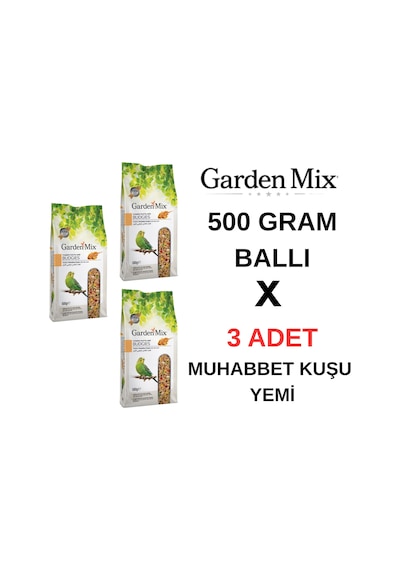 Garden Mix Platin Ballı Muhabbet Kuşu Yemi 500 Gr X 3 Adet