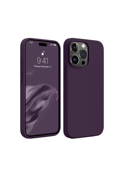 Newface Apple İphone 15 Pro Max Kılıf First Silikon - Mürdüm