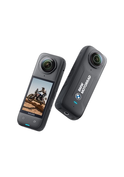Insta360 X4 Motorrad Edition Aksiyon Kamerası, 360 8k Su Geçirmez Aksiyon Kamerası, 4k Geniş Açılı Video, Görünmez Selfie Çubuğu Efekti, Çıkarılabilir Lens Kapakları, 135 Dakika Pil Ömrü