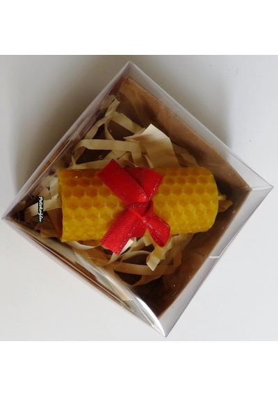 Petekoğlu 6 Adet Özel Günler İçin Doğal Petek Balmumu Mum 7cm X3cm Kutulu Mum Beeswax Candle Çok Renkli