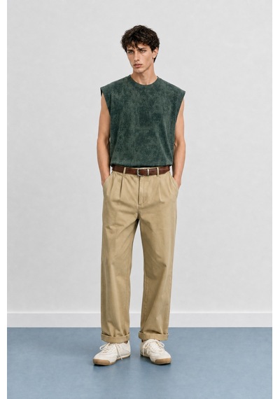 Respire Erkek Yıkamalı Tank Top Atlet Nefti