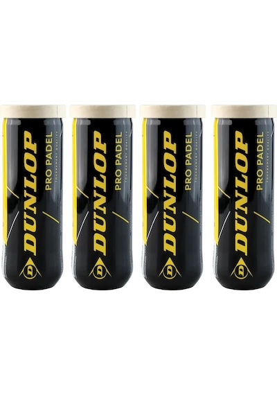 Dunlop Pro Padel 3'lü 4 Kutu Padel Topu 601552 Çok Renkli