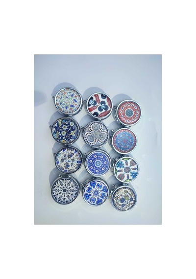 Metal Cep Küllük,kapaklı Küllük Cep Küllük Çini Desenli Taşınabilir Küllük