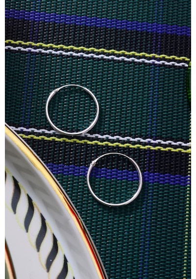 925 Ayar Gümüş Halka Küpe 1,2 Mm - 18 Mm Gümüş