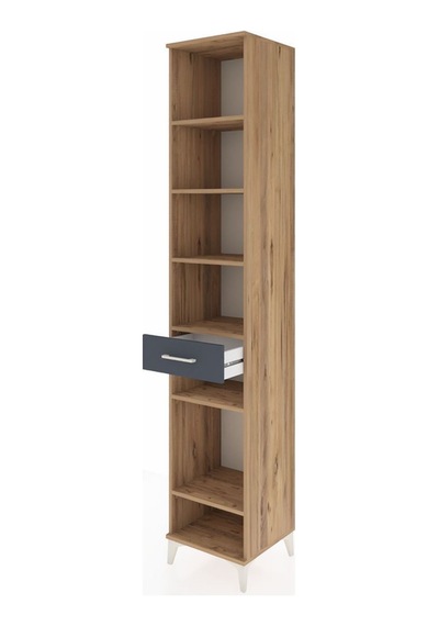Hyperion Dolap 6 Raflı Tek Çekmeceli 44x44x243 Çam-antrasit Atlas Çam Hyperion Dolap 6 Raflı Tek Çekmeceli 44x44x243 Çam-antrasit Atlas Çam