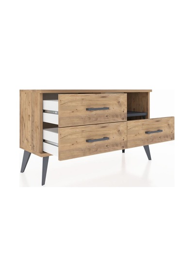 Arges Şifonyer Tek Raflı 3 Çekmeceli 88x30x48 Çam-antrasit/çam Antrasit/çam Arges Şifonyer Tek Raflı 3 Çekmeceli 88x30x48 Çam-antrasit/çam Antrasit/çam