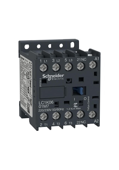 Schneider Electric LC1K0601M7 Tesys K Kontaktör 3P 6A AC3 220VAC 1NK