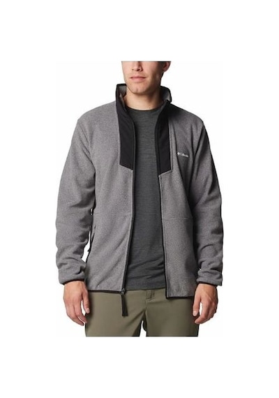 Columbia Sequoia Grove Full Zip Fleece Koyu Gri Melanj Erkek Outdoor Polar Am0596 Gri