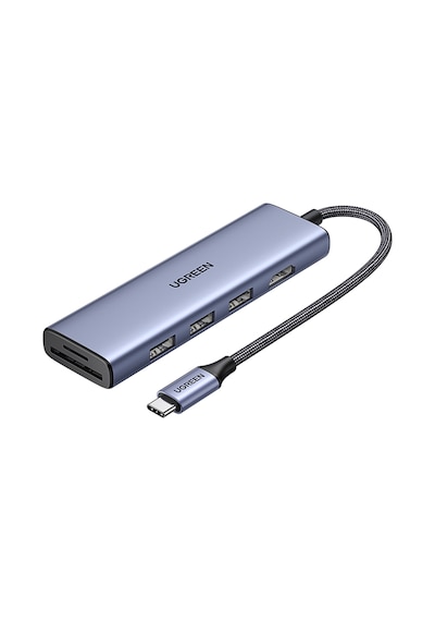 Ugreen 6-in-1 Usb-c 1 4k Hdmı, 3 Usb-a, Sd, Tf Hub Çoklayıcı, Gri, 20956a