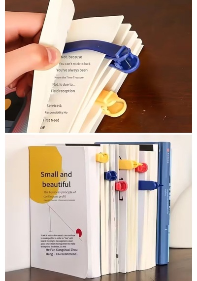 3 Lü Otomatik Kitap Ayıracı Akıllı Silikon Yer İmi Klips Seti, Okuma Severler İçin Pratik Kitap Aksesuarı .