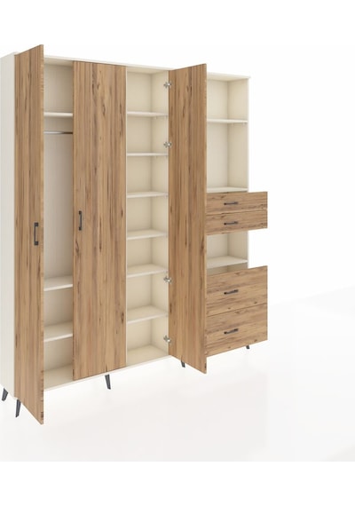 Arges Dolap 12 Raflı 4 Çekmeceli Tek Askılı 220x30x243 Aytaşı-çam/çam Atlas Çam/atlas Çam Arges Dolap 12 Raflı 4 Çekmeceli Tek Askılı 220x30x243 Aytaşı-çam/çam Atlas Çam/atlas Çam
