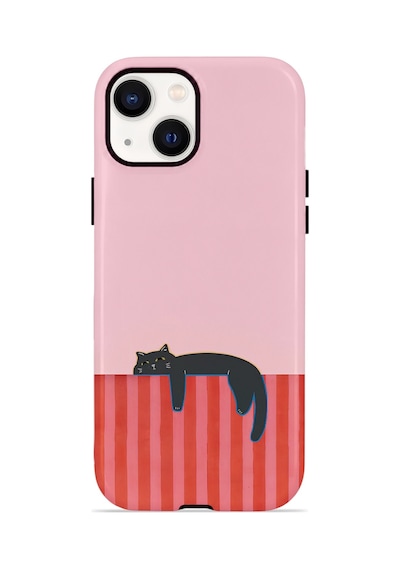 Apple iPhone Uyumlu 13 Vorian Çift Katmanlı Magsafe Kılıf Lazy Cat Sunset