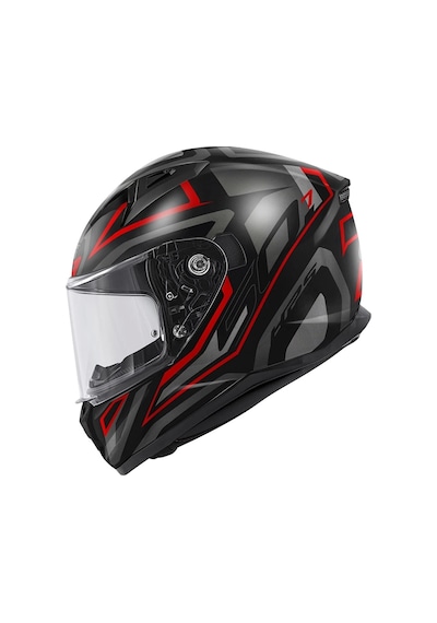 50.7 Proton Mat Tıtanıum-kırmızı Kask Siyah