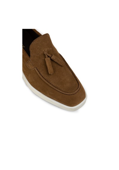 Deery Erkek Hakiki Süet Taba Renk Loafer Ayakkabı - 01994mtbac01 Taba