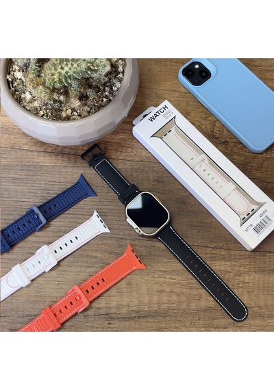 Apple Watch Uyumlu 1/2/3/4/5/6/se/7/8/9seri 42/44/45/49mm Kordon Kayış Silikon Mt78