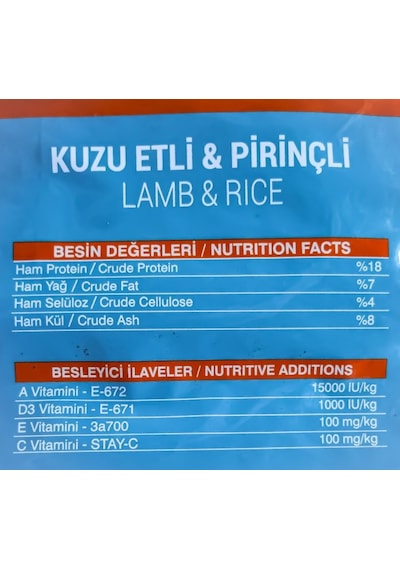 Banko Dog Kuzu Etli ve Pirinçli Yetişkin Köpek Maması 15 KG