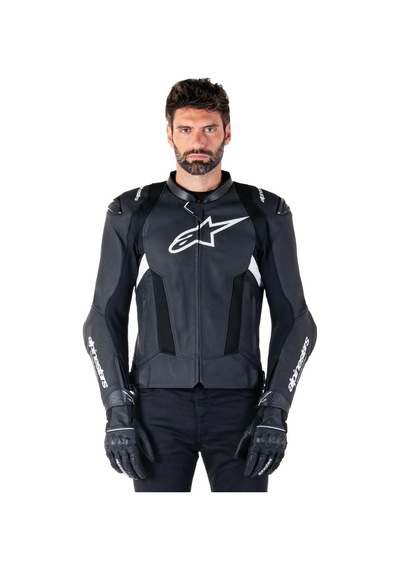 Alpinestars Missile V3 Airflow Deri Korumalı Motosiklet Montu Siyah Beyaz