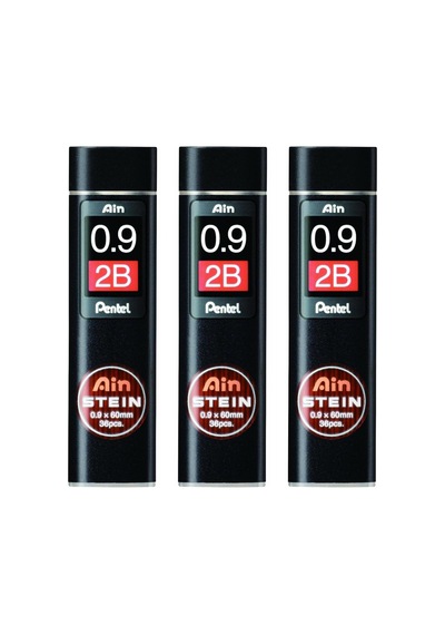 Pentel 3'lü Paket 36 Uçlu Kılıf 0,9 Mm Ain Stein C279 Sertlik Der