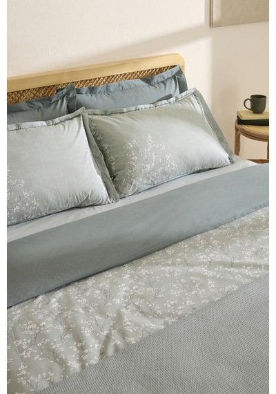 Karaca Home Linaria %100 Pamuk Çift Kişilik Nevresim Pike Takımı Mint