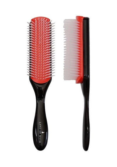 Lom1211 Styling Brush 9 Sıra Şekillendirme Fırçası Curly Girl Kıvırcık Kız Metodu Fırçası Siyah