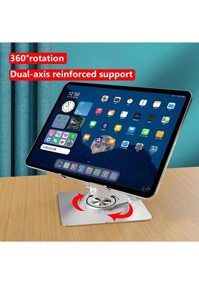 Ermer Metal Tablet Standı 360 Derece Dönebilen Açı Ve Yükseklik Ayarlı Alüminyum Stant