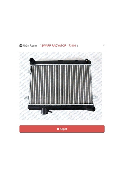 Radyatör Motor Su M131 Dks Şahin Kartal Doğan Ym 3 Sıra