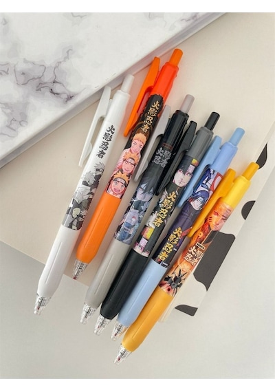 Naruto Tükenmez Kalem Renkli 6'li Set Kalem