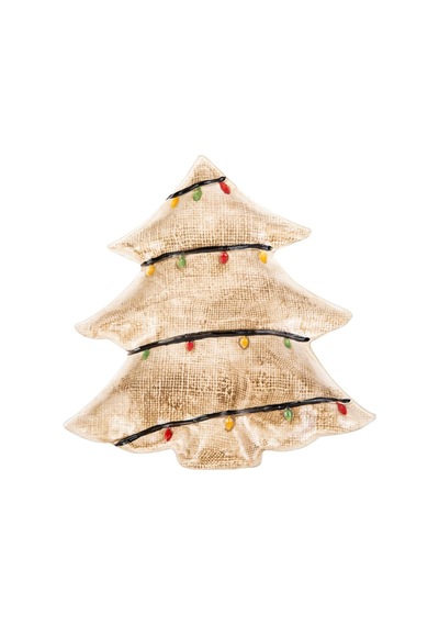 Happy New Year Yılbaşı 20 Tree Servis Tabağı Kırmızı
