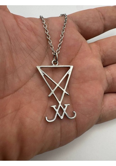Sigil Of Lucifer Unisex Kolye Gotik Ve Mistik Tasarım Çok renkli