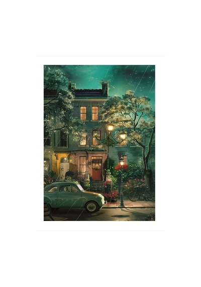 Retro Ev Modern Ahşap Tablo 35cm X50cm