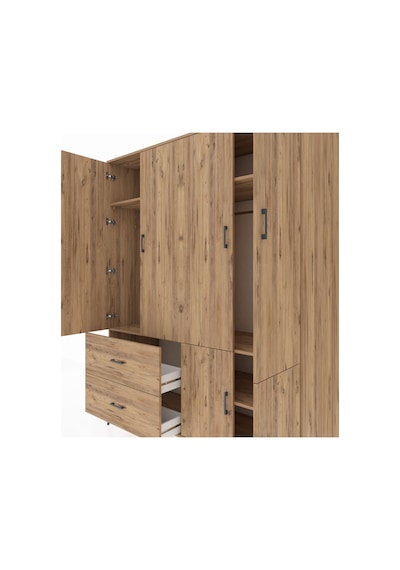 Kronos Gardrop 5 Raflı 2 Çekmeceli 2 Askılı 176x59x221 Çam-çam Çam Kronos Gardrop 5 Raflı 2 Çekmeceli 2 Askılı 176x59x221 Çam-çam Çam