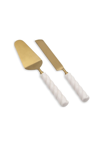 The Mia Ckb0274 Column Pasta Servis Takımı 2 Parça Gold Çok Renkli
