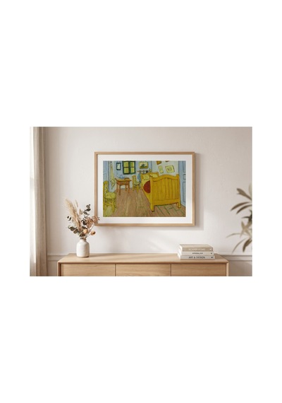 Van Gogh Arles'daki Yatak Odası Çerçevesiz Poster 30x42 Cm A3 Tablo Duvar Dekoru Mat Fotoğraf Kağıdı