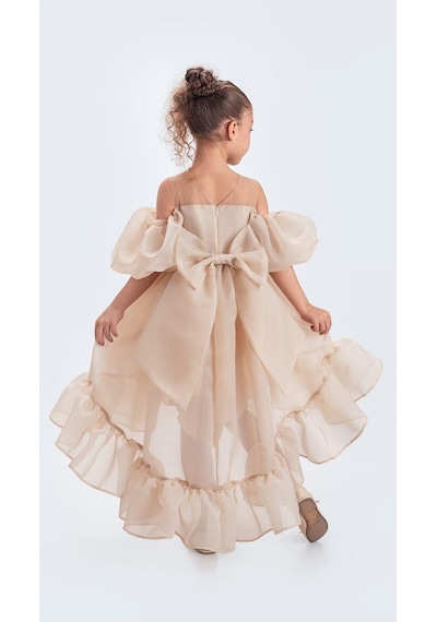 Mnk Baby & Kids Arisvi Kız Çocuk Abiye M00738 Krem