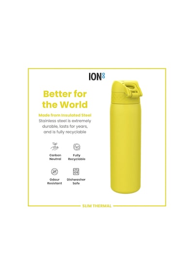 Ion8 - İnce Su Termosu - Sarı - 500 Ml - Sızdırmaz