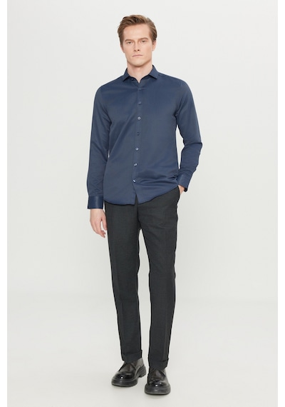 AC&Co / Altınyıldız Classics Erkek LACI Kolay Ütülenebilir Slim Fit Dar Kesim İtalyan Yaka Armürlü Gömlek Lacivert AC&Co / Altınyıldız Classics Erkek LACI Kolay Ütülenebilir Slim Fit Dar Kesim İtalyan Yaka Armürlü Gömlek Lacivert