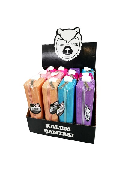 B&d Kalem Çantsı Küçük Boy Simli Kalp Desenli Bd-kcs035 Çok Renkli