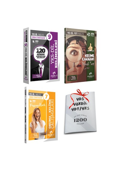 Yks Ydt Yksdil Modadil 1200 Günde Ezberbozan Kelimeler + Soru Bankası + Yaprak Test Seti + 1200 Kel.