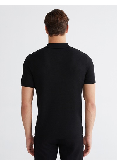 Lcwaıkıkı Classic Siyah Polo Yaka Erkek Triko Tişört