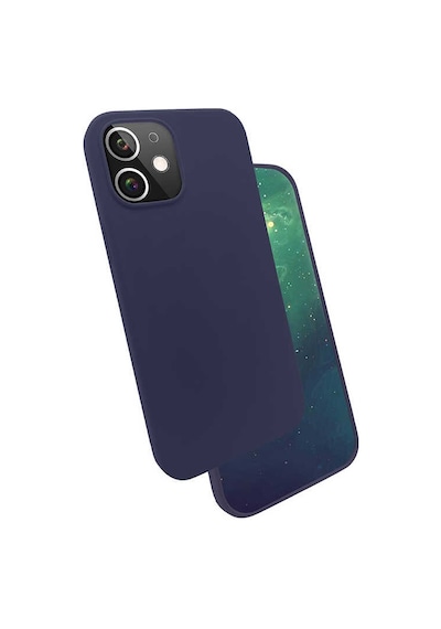 Apple Uyumlu iPhone 12 Mini Uyumlu Zore Silk Silikon-lacivert Lacivert -