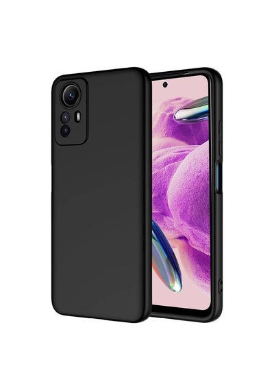 Xiaomi Redmi Note 12s Kılıf Yumuşak Silikon Kamera Korumalı Lansman Pazarplus Siyah