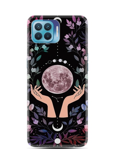 Oppo Reno 4 Lite Kılıf Hayat Serisi Desenli Moon Hand - Ürün Numarası 2021
