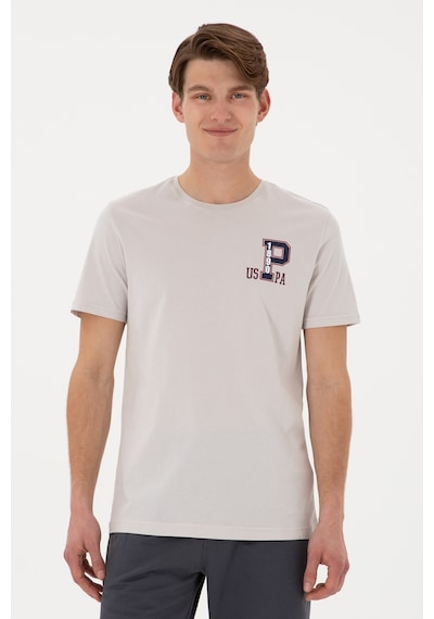 U.S. Polo Assn. Erkek Regular Fit Bisiklet Yaka Açık Gri Tişört 50306897-VR001