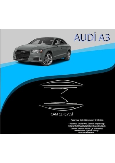 Audi A3 Sd Krom Cam Çerçevesi 10 Parça